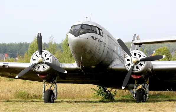 Картинка самолет, военно-транспортный, советский, Lisunov Li-2