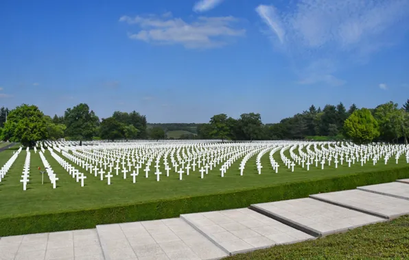 Europa, Belgien, Ww2, Amerikanischer Friedhof, Welkenraedt, Henri-Kapelle