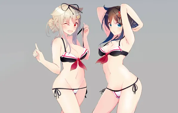 Girl, sexy, cleavage, long hair, boobs, anime, beautiful, pretty