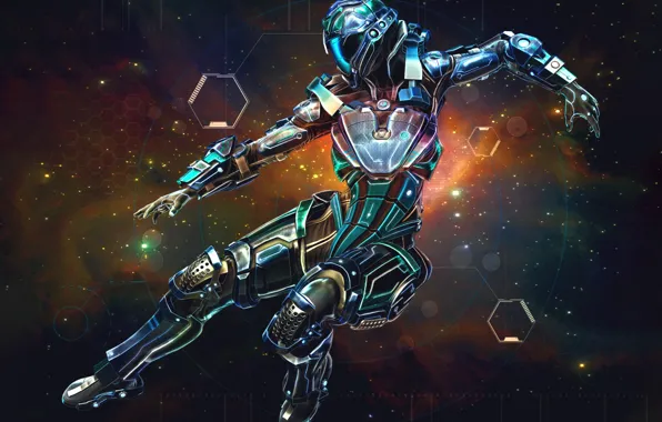 Скафандр, Космос, Костюм, Арт, Stars, Space, Art, Mass Effect