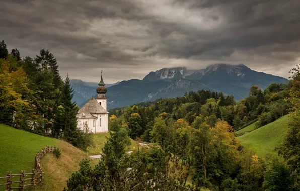 Картинка горы, Германия, Бавария, Church of Maria Gern