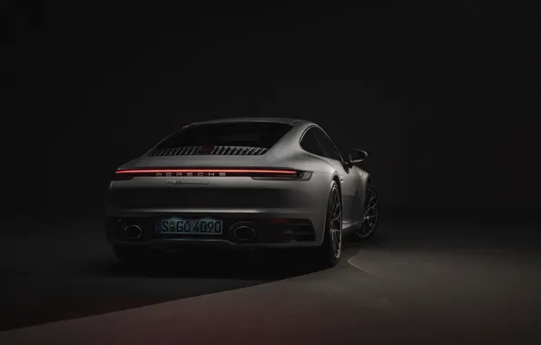 Купе, 911, Porsche, вид сзади, Carrera 4S, 992, 2019