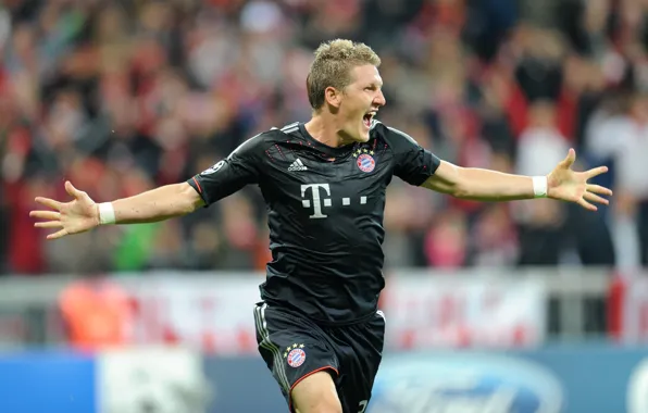 Картинка футбол, звезда, star, футболист, лидер, football, Бавария Мюнхен, Bastian Schweinsteiger
