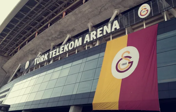 Wallpaper, sport, logo, stadium, football, Galatasaray SK, Turk Telekom Arena