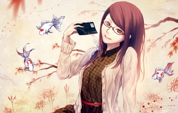 Девушка, улыбка, Tokyo Ghoul, Токийский гуль