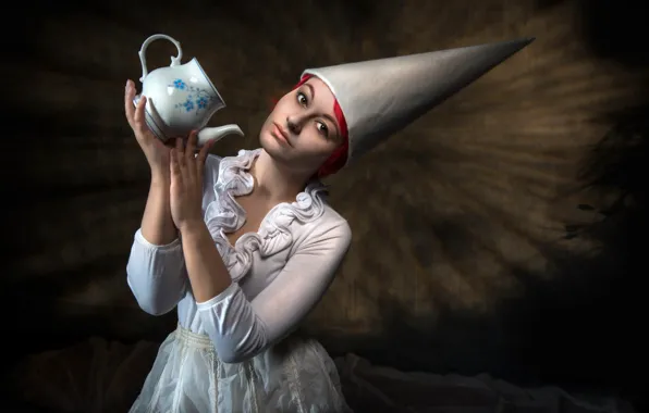 Картинка девушка, чайник, Untold Dream