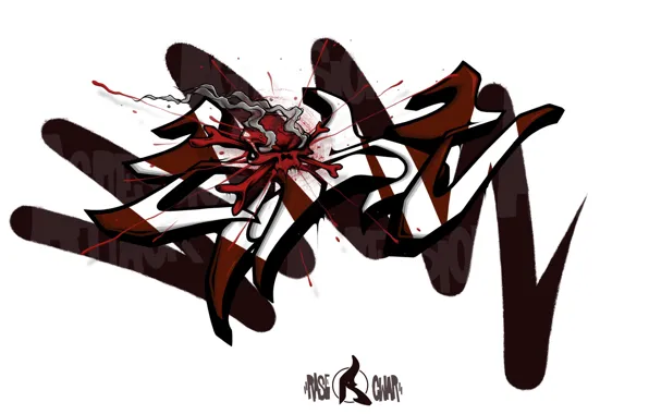 Skull, design, style, Graffiti, rendering