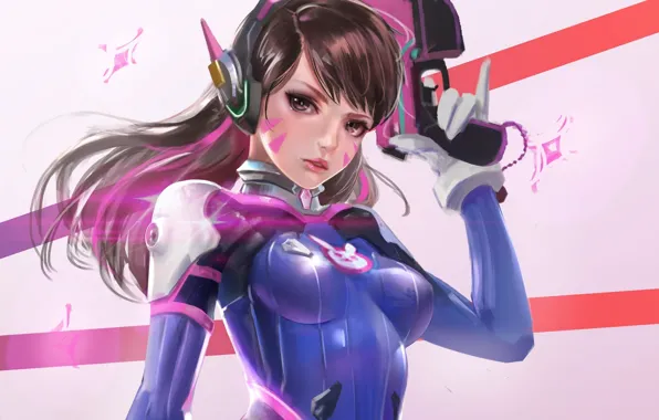 Картинка Game, Blizzard Entertainment, Overwatch, D.Va