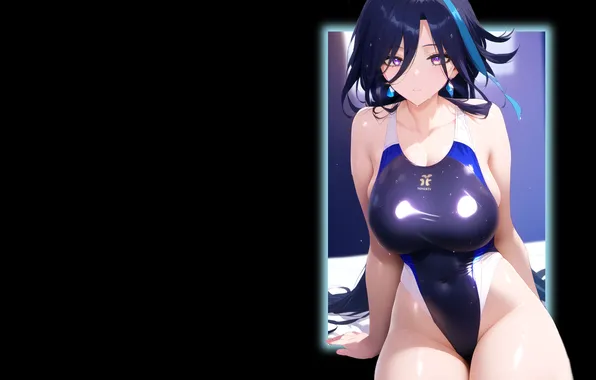 Girl, hot, sexy, boobs, anime, pretty, swimsuit, breasts