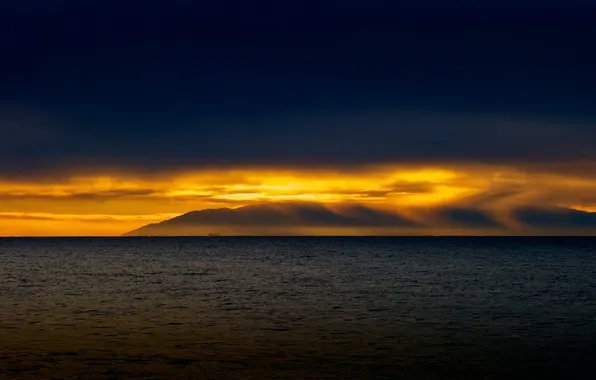 Море, пейзаж, ночь