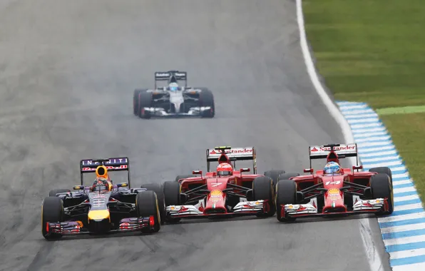 Renault, Гонщик, Formula 1, Red Bull, Vettel, Hybrid, Болид, Turbo