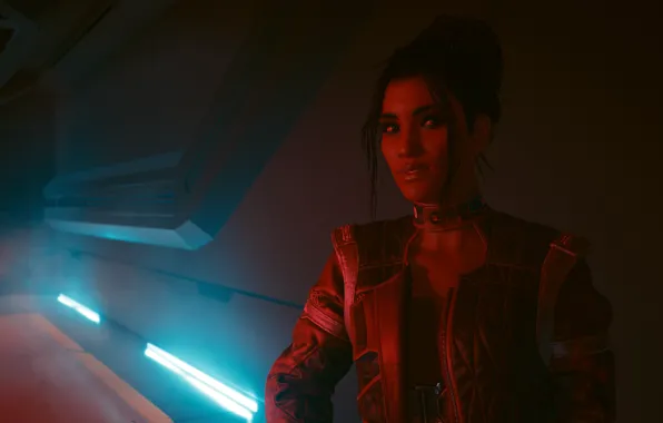 Девушка, Неон, Girl, Neon, Cyberpunk 2077, Киберпанк, Cyberpunk, Киберпанк 2077
