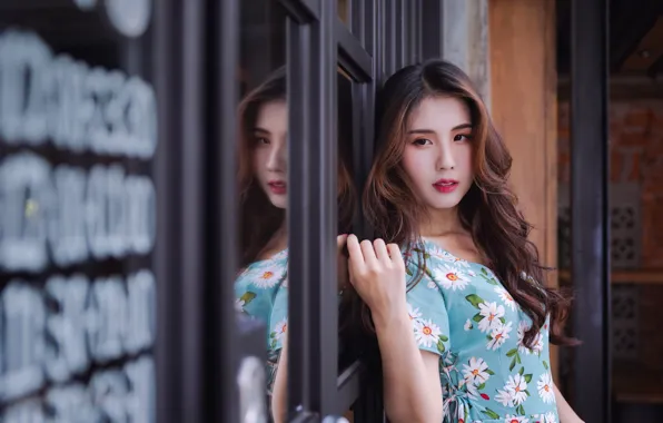 Взгляд, девушка, азиатка