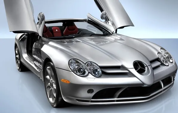 Серебристый, Mercedes, slr