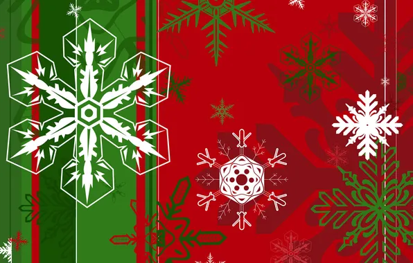 Флаг, Рождество, Снежинки, Ёлка