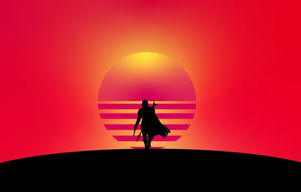 Картинка фантастика, фэнтези, Star Wars, арт, шлем, броня, винтовка, космический корабль