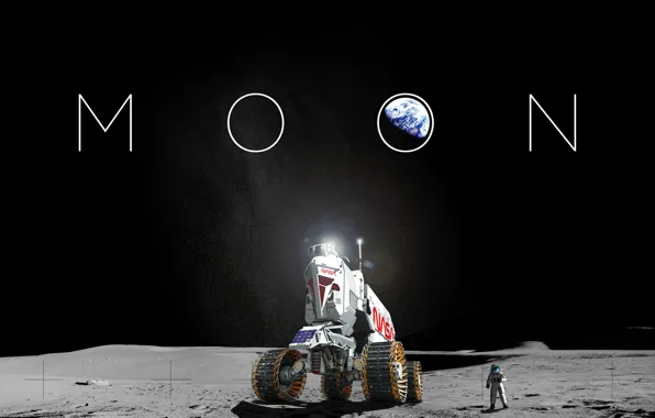 Луна, Планета, Космос, Земля, Астронавт, Космонавт, Moon, Арт