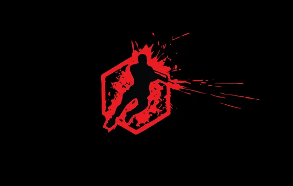 Картинка кровь, минимализм, лого, Crysis, Wars
