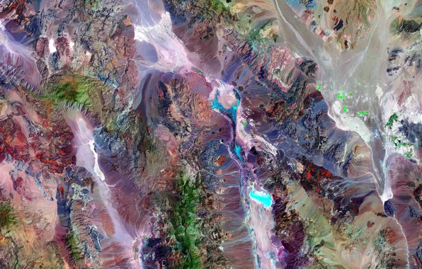 Картинка горы, фото, краски, Земля, NASA