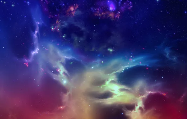 Космос, звезды, star formation, туманность Титан, nebula Titanus