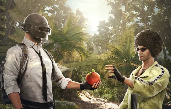 Джунгли, фрукт, парни, PlayerUnknown's Battlegrounds