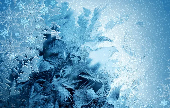 Картинка зима, новый год, снежинка, 2012год