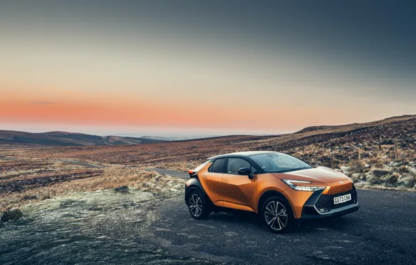 Горы, горизонт, Toyota, HEV, Тойота, C-HR, 2023, Toyota C-HR HEV