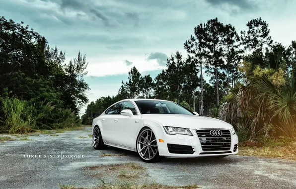 White, 360forged, Audi A7 Sportback