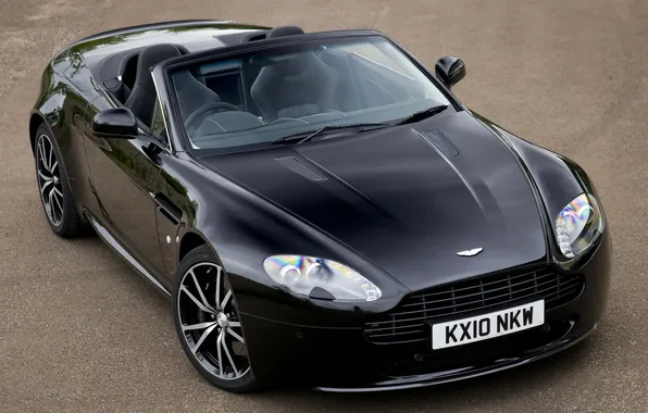 Картинка машина, Aston Martin, фары, Roadster, V8 Vantage, ракурс, N420