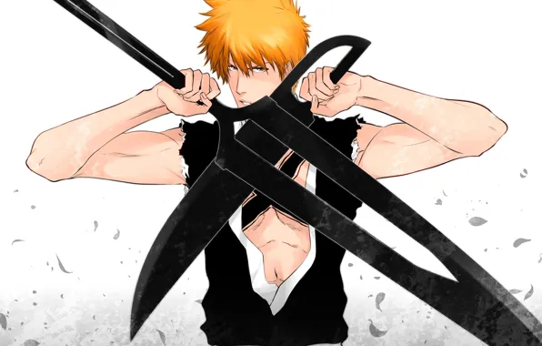 Sword, game, Bleach, anime, katana, man, boy, Ichigo