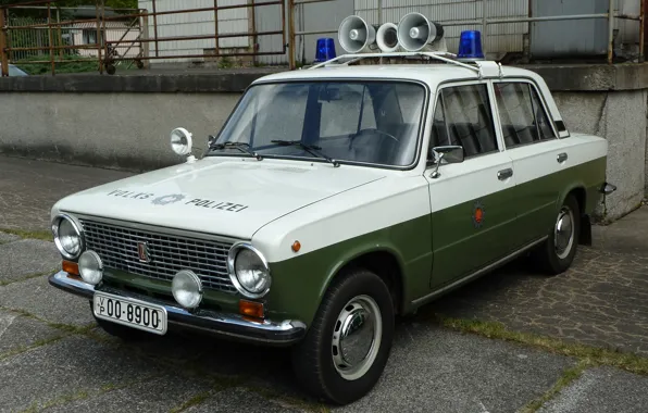 Картинка Полиция, ВАЗ, ГДР, Lada 1200S, Volkspolizei