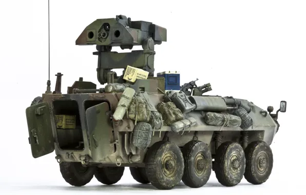 Машина, игрушка, вид сзади, боевая, моделька, пехоты, LAV-TUA