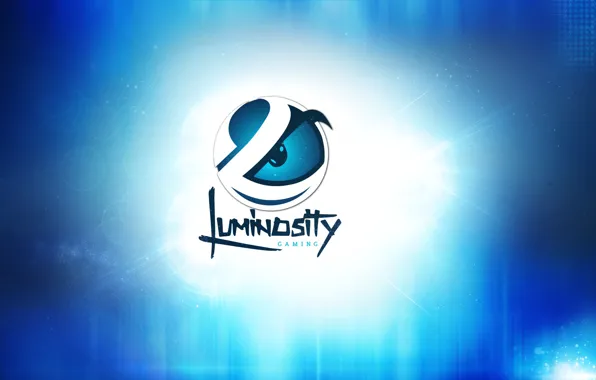 Logo, blue background, csgo, cs go, Luminosity Gaming