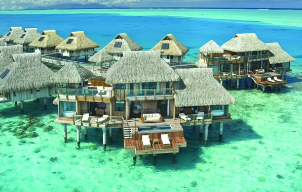 Океан, отель, Bora-Bora