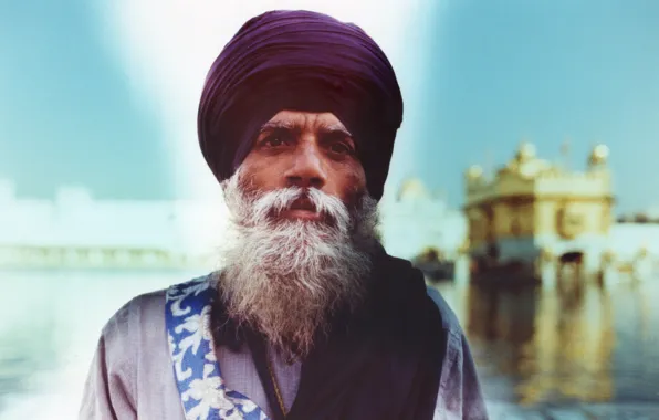 Картинка man, bearded, turban, sikh