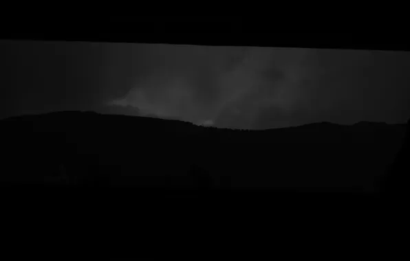 Небо, закат, горы, туман, коты, вокзал, вечер, cinema