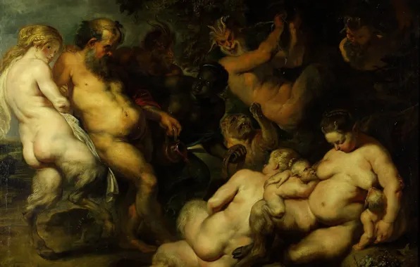 Эротика, картина, Питер Пауль Рубенс, мифология, Вакханалия, Pieter Paul Rubens