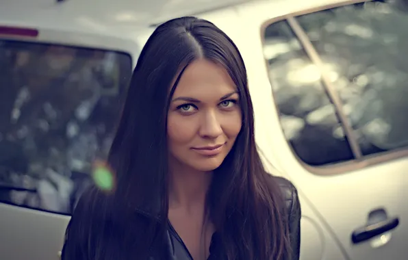 Девушка, улыбка, брюнетка, girl, красивая, голубые глаза, smile, anastasia