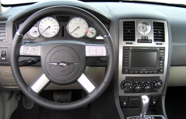 Chrysler, руль, 300C, салон, приборная доска