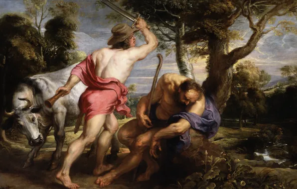 Картина, Питер Пауль Рубенс, мифология, Меркурий и Аргус, Pieter Paul Rubens