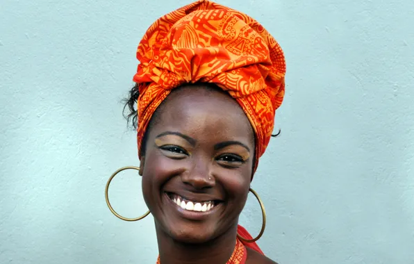 Girl, eyes, smile, beauty, turban