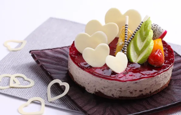 Клубника, cake, десерт, сладкое, chocolate, mousse