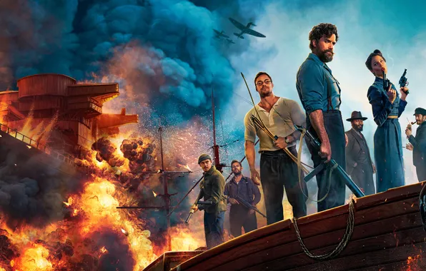 Боевик, постер, военный, Henry Cavill, Генри Кавилл, Гай Ричи, Alex Pettyfer, Алекс Петтифер