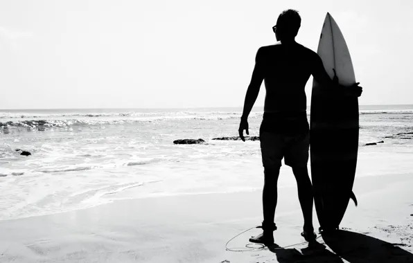 Пляж, солнце, океан, спорт, красота, серфер, серфинг, серф