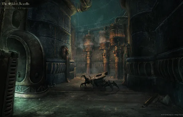 Картинка металл, робот, коридор, The Elder Scrolls Online