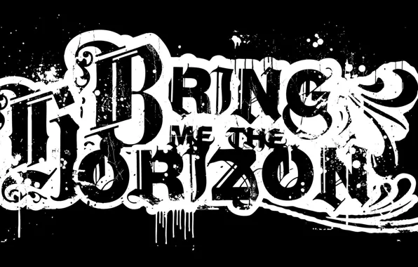 Музыка, Надпись, Music, Black, White, Bring Me The Horizon, Музыкальная Группа, Обои На Рабочий Стол