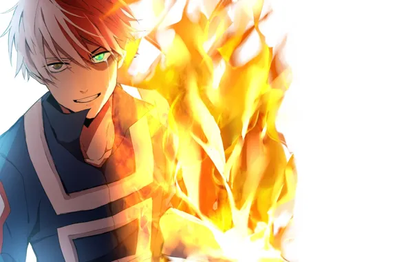 Огонь, парень, Boku no Hero Academia, Todoroki Shouto, Тодороки Шото, Моя геройская акадеимя