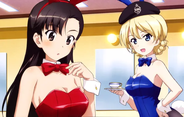 Kawaii, red, blue, blush, anime, asian, oriental, asiatic