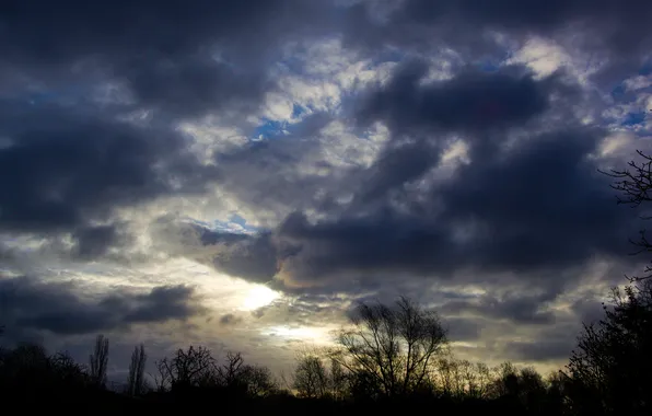 Dark, sky, cloud