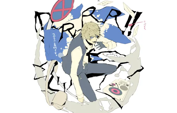 Аниме, арт, персонажи, Шизуо Хейваджима, Durarara!!